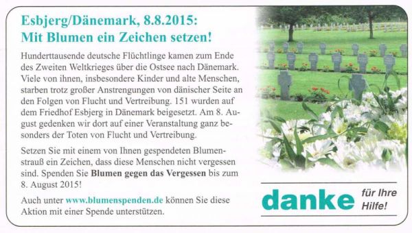 Volksbund-Initiative: Blumen gegen das Vergessen